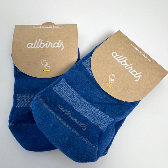 Allbirds Womens Anytime Ankle Sock Size S US 5-7 Bundle 2 Made USA Basin Blue - Picture 1 of 4